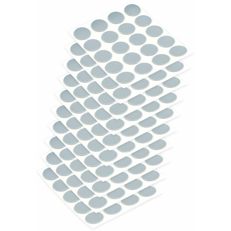 foto del prodotto emuca tappo coprivite adesivo, 13mm, grigio, confezione di 200 pezzi