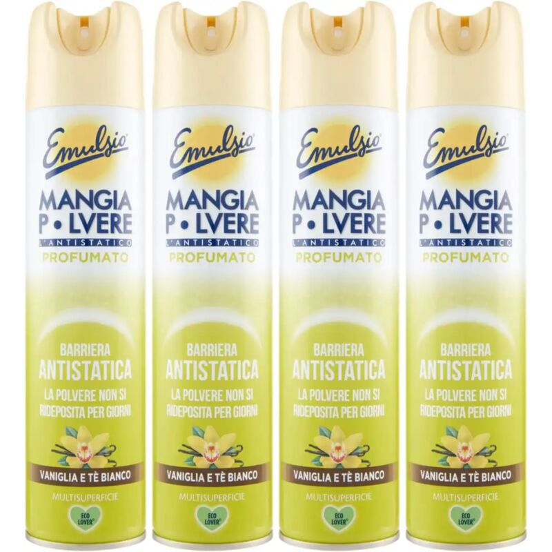 foto del prodotto emulsio mangia polvere antistatico vaniglia t bianco 4x300ml multisuperficie