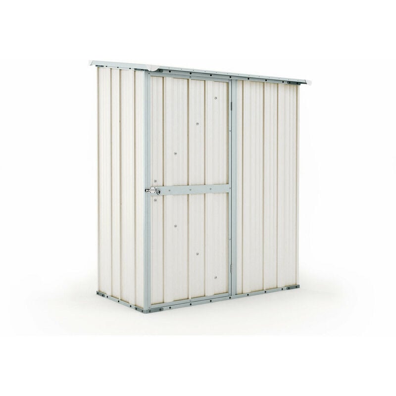 foto del prodotto enaudi casetta box da giardino in lamiera di acciaio porta utensili 155x100x192 cm bianca
