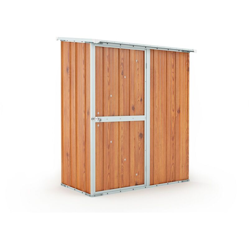 foto del prodotto enaudi casetta box da giardino in lamiera di acciaio porta utensili 155x100x192 cm legno