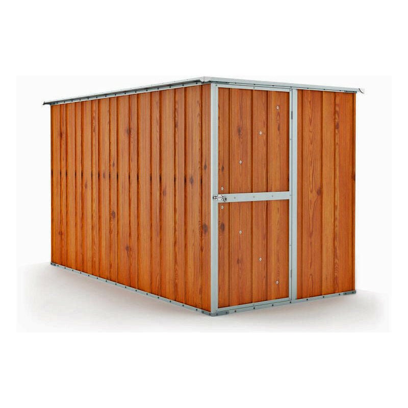foto del prodotto enaudi casetta box da giardino in lamiera di acciaio porta utensili 175x307x182 cm legno