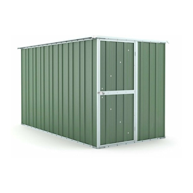 foto del prodotto enaudi casetta box da giardino in lamiera di acciaio porta utensili 175x307x182 cm verde
