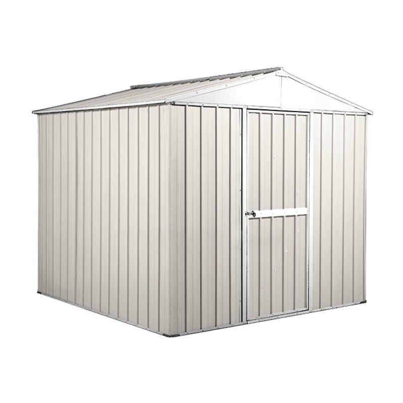 foto del prodotto enaudi casetta box da giardino in lamiera di acciaio porta utensili 275x175x215 cm bianco