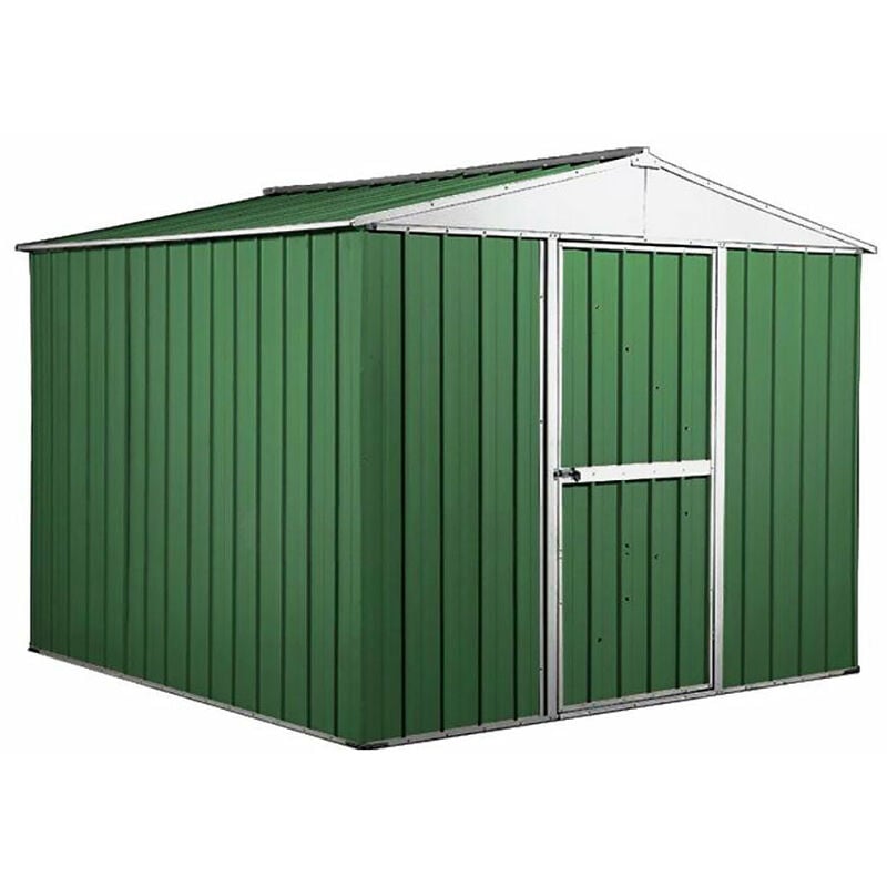 foto del prodotto enaudi casetta box da giardino in lamiera di acciaio porta utensili 276x260x212 cm verde