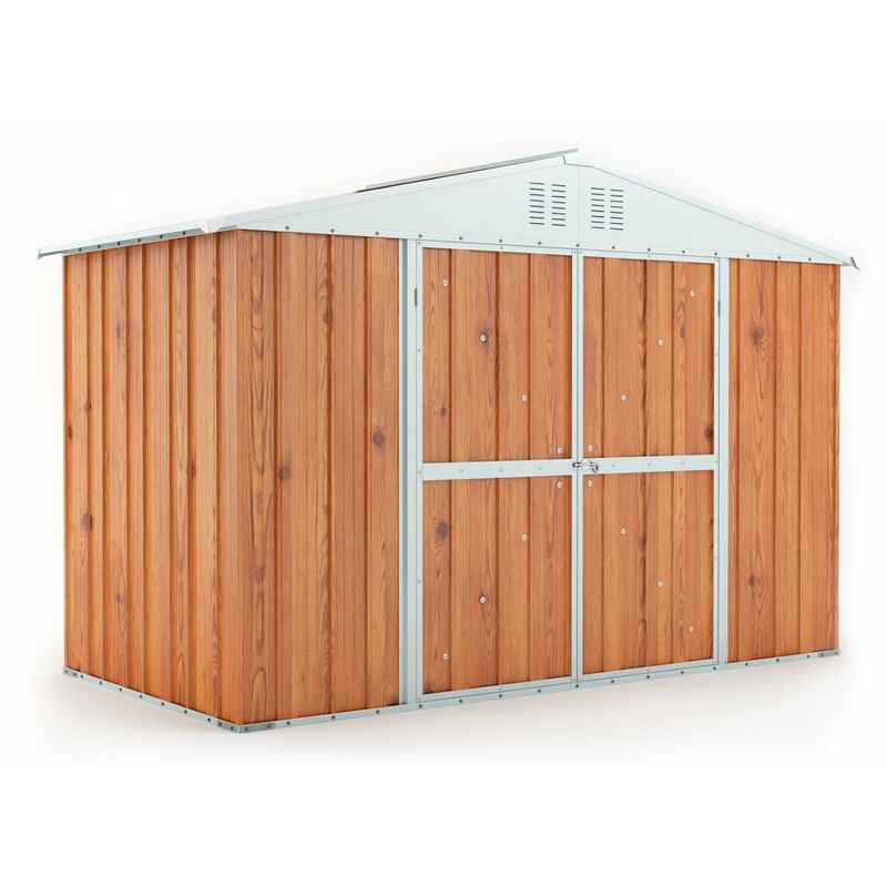 foto del prodotto enaudi casetta box da giardino in lamiera di acciaio porta utensili 327x155x217 cm legno