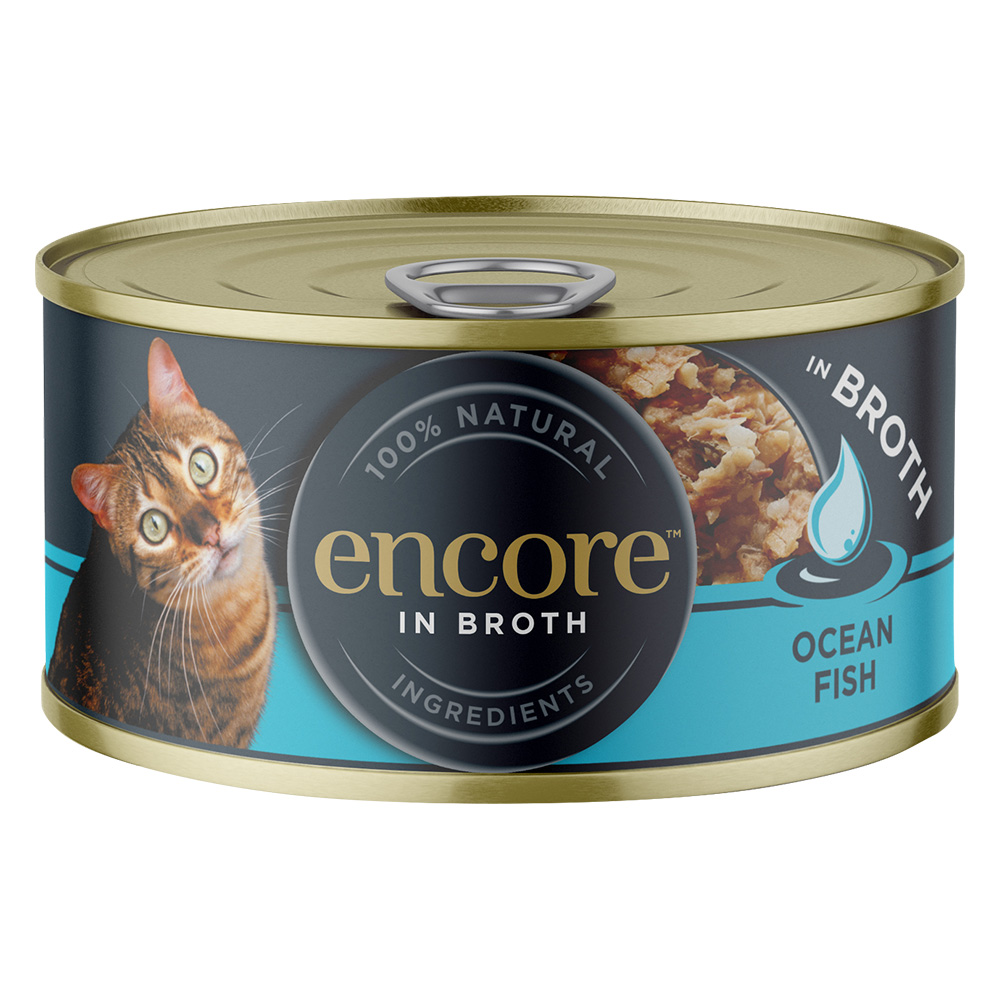 foto del prodotto encore in lattina 16 x 70 g umido gatto pesce oceanico