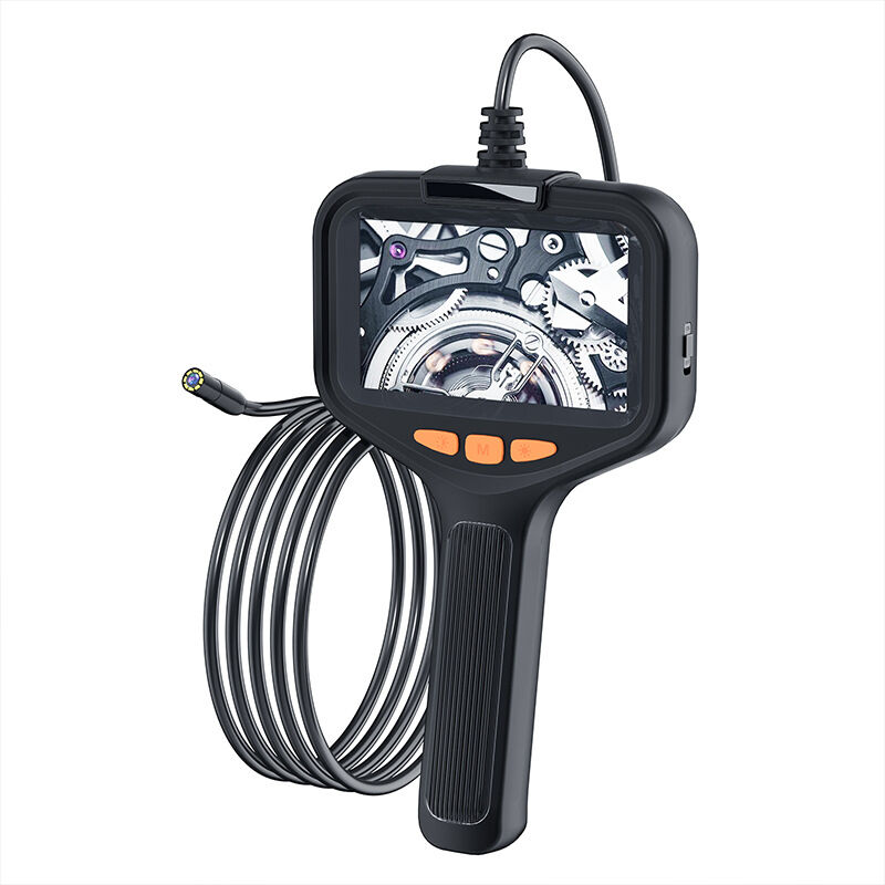 foto del prodotto endoscopio, boroscopio da 8 mm, endoscopio impermeabile da 4,3 pollici, ispezione di tubi impermeabile ip67, con 8 luci led, cavo semirigido 2m