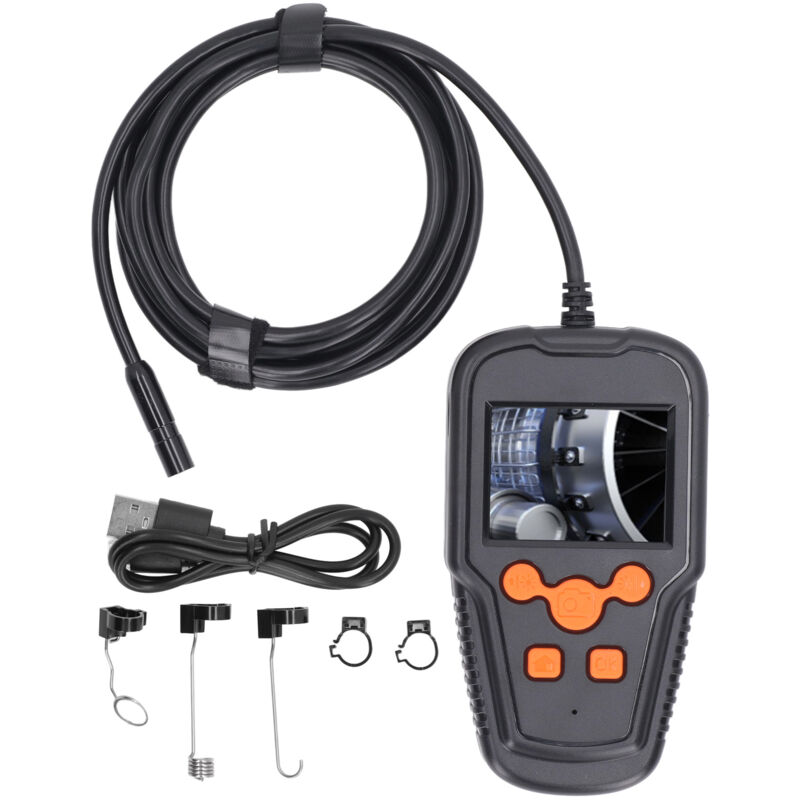 foto del prodotto endoscopio industriale 2.4 pollici ips schermo tubo telecamera di ispezione endoscopio manuale ip67 lente impermeabile 10m 32,8 piedi