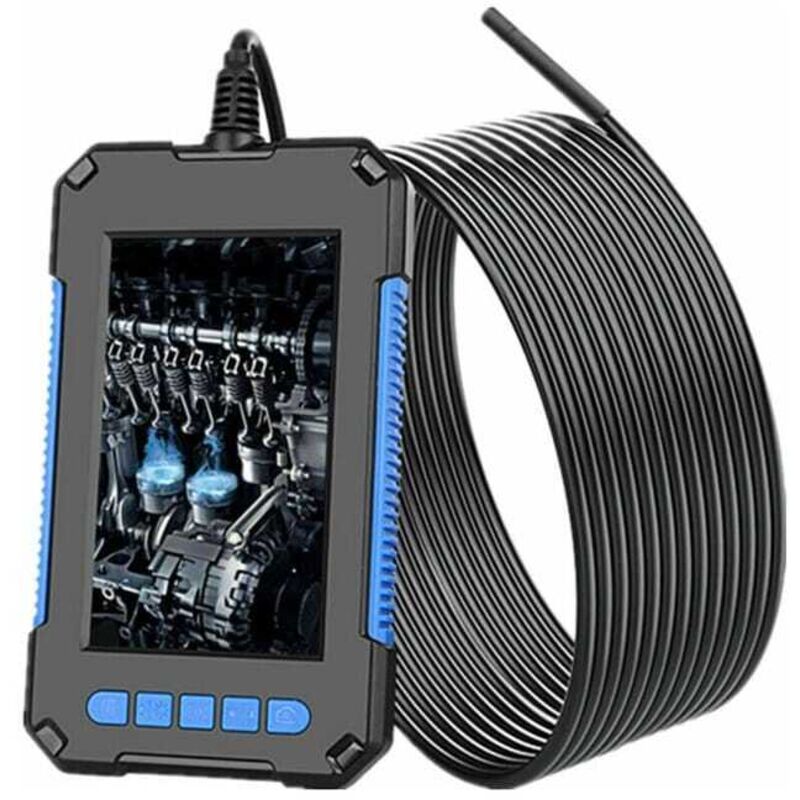 foto del prodotto endoscopio industriale, telecamera hd 1080p, schermo da 4,3 pollici, telecamera a serpente impermeabile da 5,5 mm, con 6 luci led, cavo semirigido