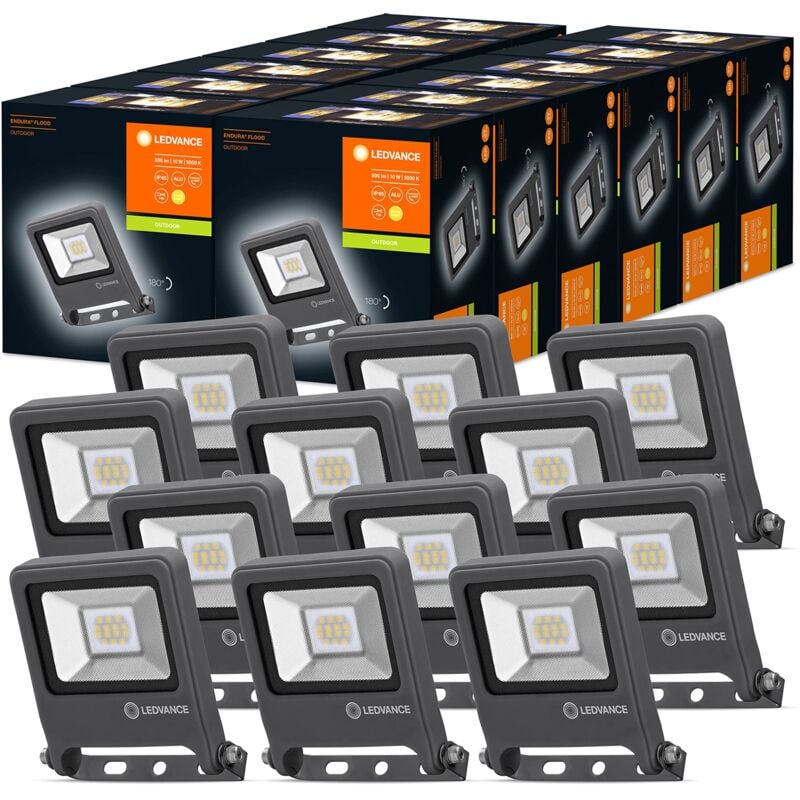 foto del prodotto endura flood proiettore led 10 w, bianco caldo, multipack, 12 unit ledvance