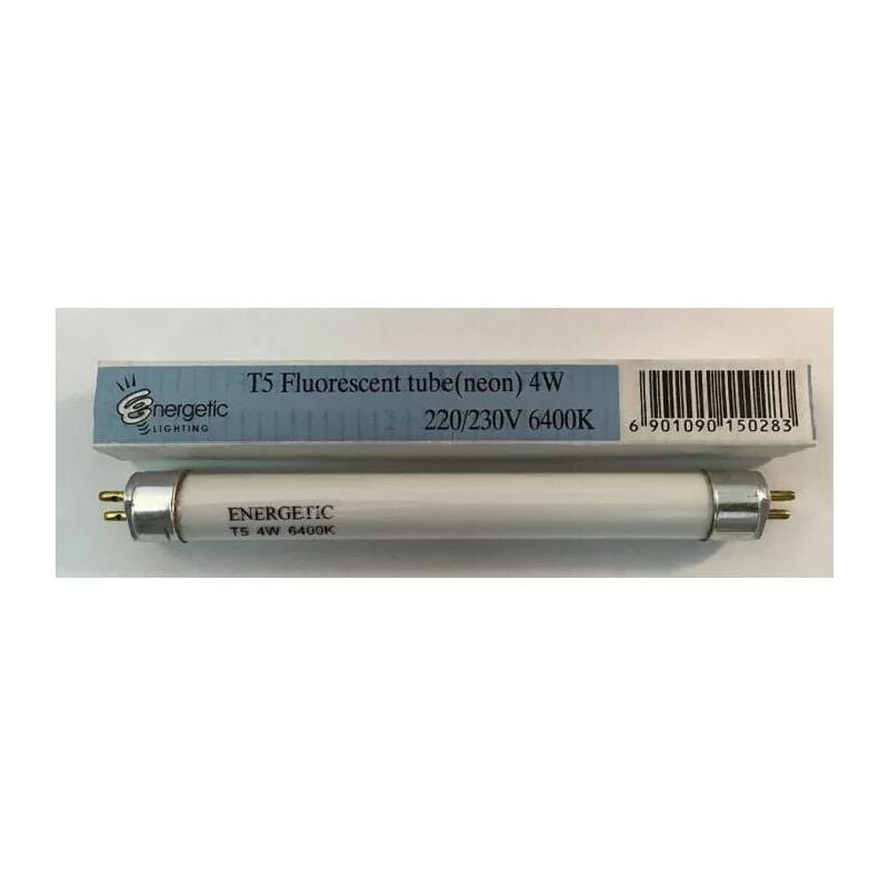 foto del prodotto energetic lighting el4w6400k tubo t5 mini fluorescente g5 4w 6400k 220 230v l136mm