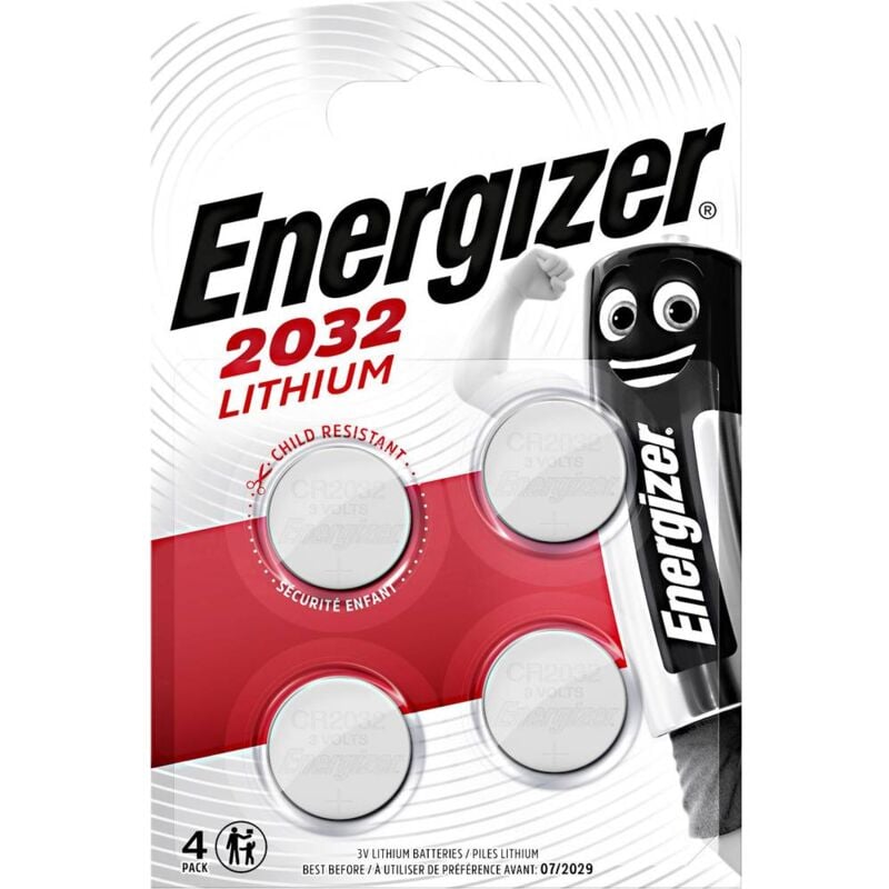 foto del prodotto energizer batteria a bottone cr 2032 3 v 4 pz. 240 mah litio cr2032