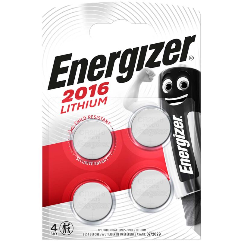 foto del prodotto energizer batteria a bottone de litio cr2016 de batteria 3,2 v dc 90 mah 4 bister argento