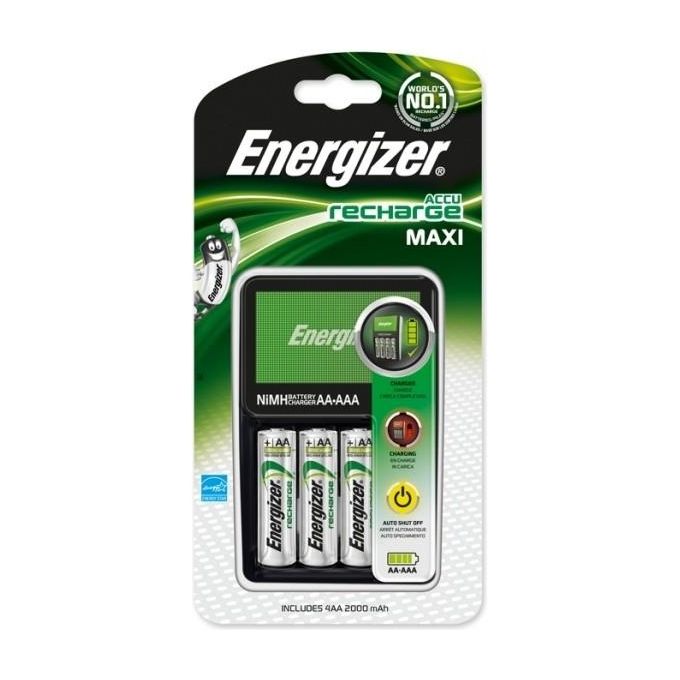 foto del prodotto energizer caricabatterie compatto con 4 battere ricaricabili stilo da 2000mah