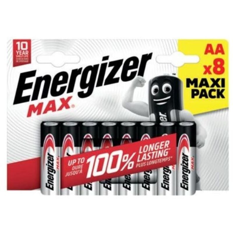 foto del prodotto energizer confezione 8 max alkaline aa chp8