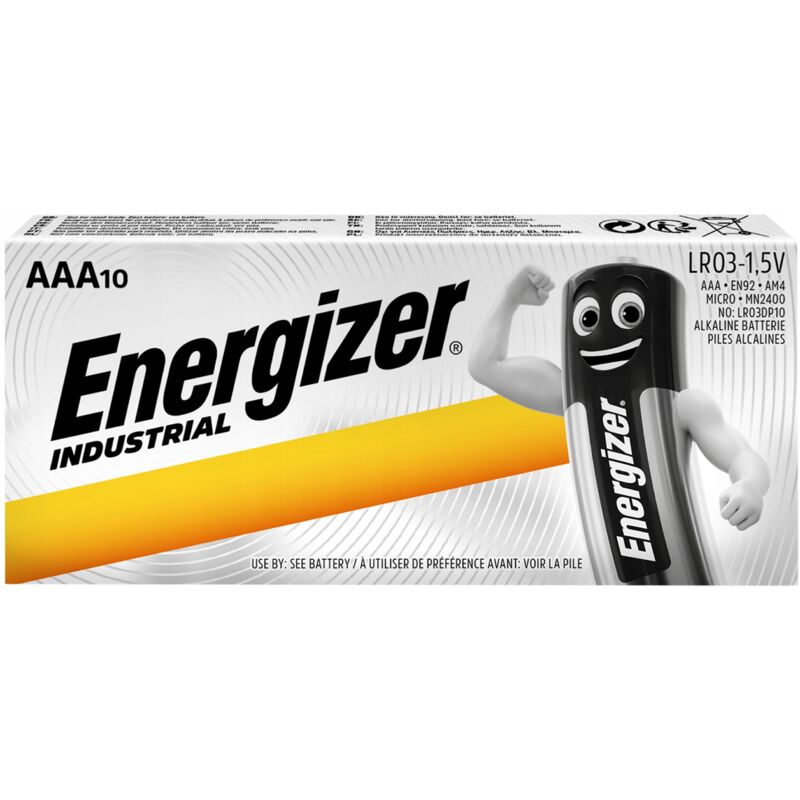 foto del prodotto energizer - industrial lr03 batteria ministilo aaa alcalina manganese 1.5 v 10 pz.
