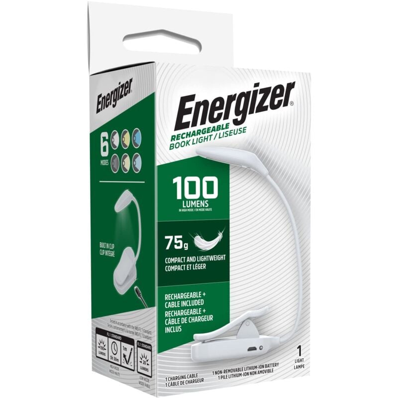 foto del prodotto energizer, lampada da lettura ricaricabile energizer