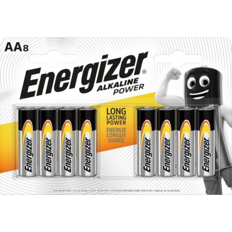 foto del prodotto energizer pila alcalina serie alkaline power stilo 1,5v 8 pz. 12 cf
