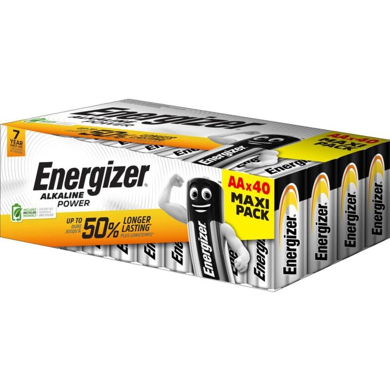 foto del prodotto energizer power lr06 batteria stilo aa alcalina manganese 1.5 v 40 pz.