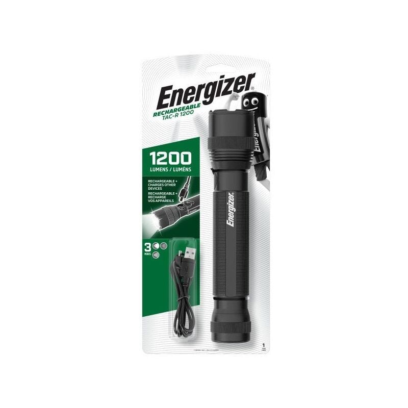 foto del prodotto energizer torcia elettrica ricaricabile 1200 lm nera a 3 modalit 