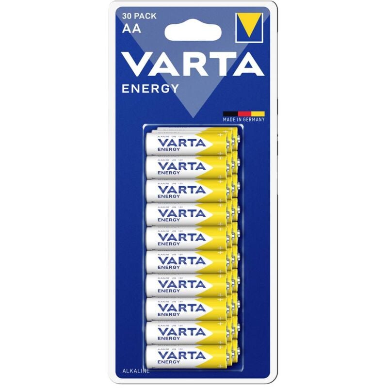 foto del prodotto energy aa bli 30 batteria stilo aa alcalina manganese 1.5 v 30 pz. varta
