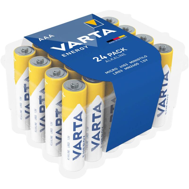 foto del prodotto energy aaa cvp 24 batteria ministilo aaa alcalina manganese 1.5 v 24 pz. varta