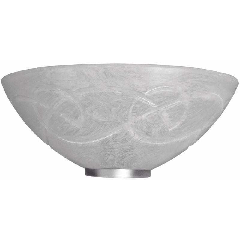 foto del prodotto energy applique 1xe27 ganci cromo vetro graffio bianco e ada