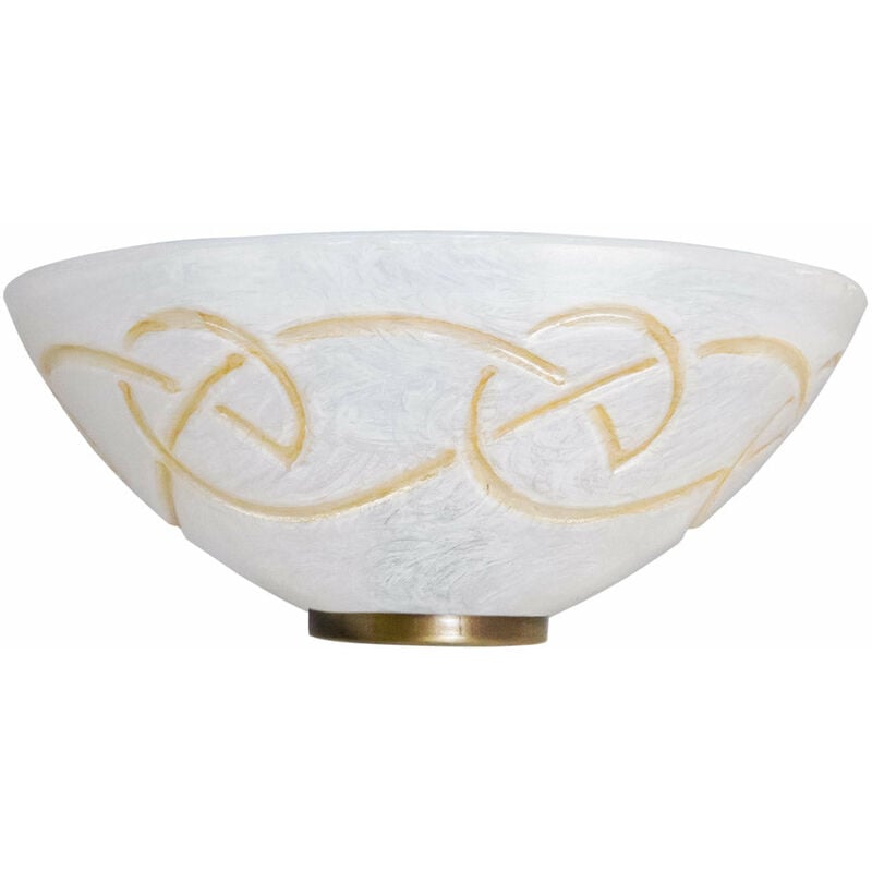 foto del prodotto energy applique 1xe27 ganci oro vetro graffio bianco ambra e ada