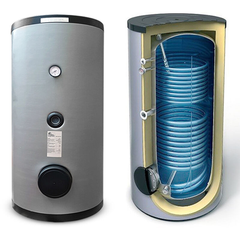 foto del prodotto energy duegi bollitore vetrificato da 400 lt con due scambiatori fissi per produzione di acqua calda sanitaria