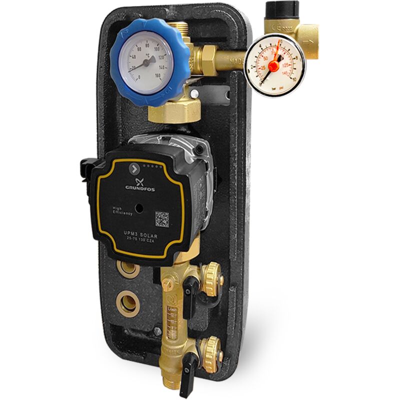 foto del prodotto energy duegi gruppo di pompaggio solare monovia da 3 4 m, flussometro 2 12 l min, circolatore upm3 hybrid