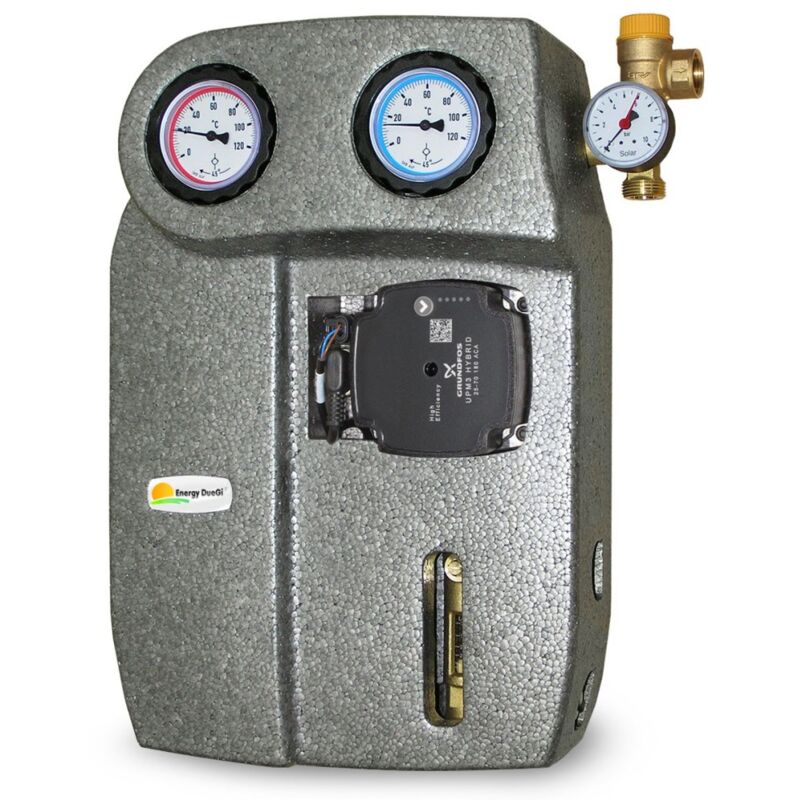 foto del prodotto energy duegi modulo solare a due vie da 3 4 m, disaeratore, flussometro 2 12 l min, circolatore upm3 hybrid