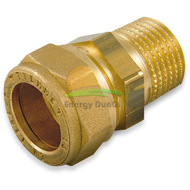 foto del prodotto energy duegi raccordo diritto a compressione, dado e ogiva per tubo rame 16 x 3 4 pollice m