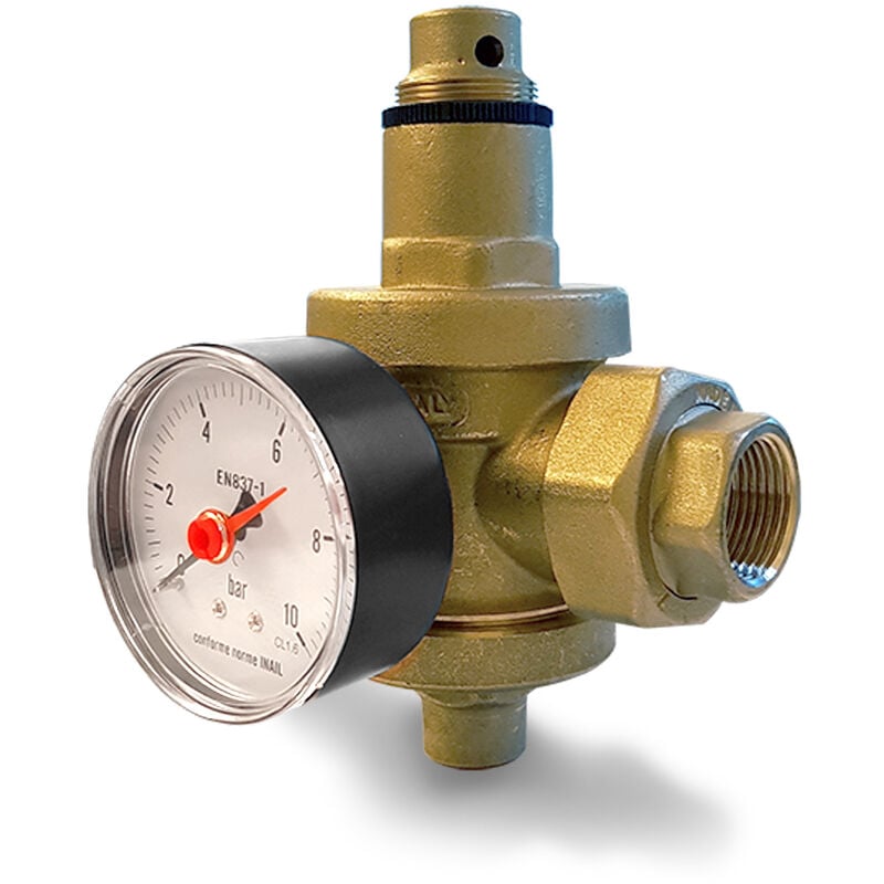 foto del prodotto energy duegi riduttore di pressione da 1 1 4 f in ottone per acqua calda ad azione diretta