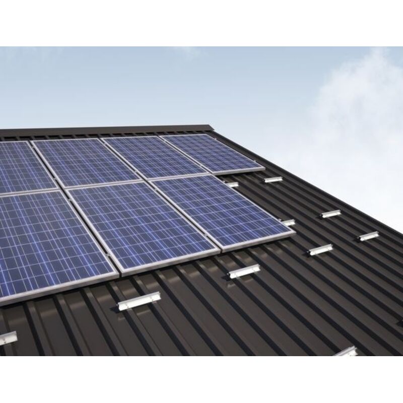 foto del prodotto energy duegi struttura di montaggio per lamiera grecata per 24 pannelli fotovoltaici verticali quattrofile 