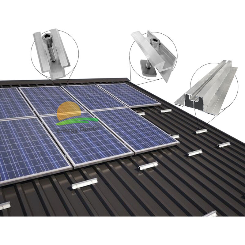 foto del prodotto energy duegi struttura di montaggio per lamiera grecata per 8 pannelli fotovoltaici verticali fila singola 