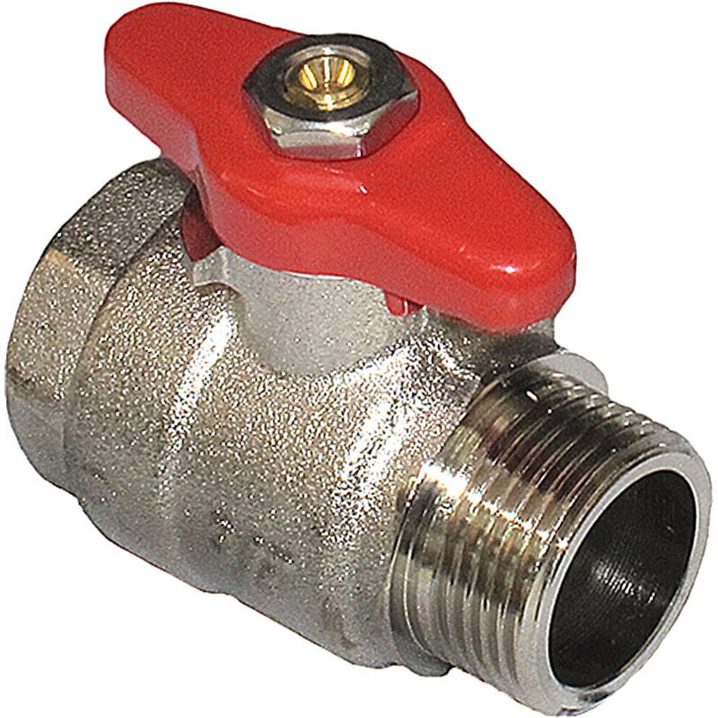 foto del prodotto energy duegi - valvola a sfera con maniglia a galletto a passaggio integrale m f in ottone da 1 2' , temperatura massima 150 c