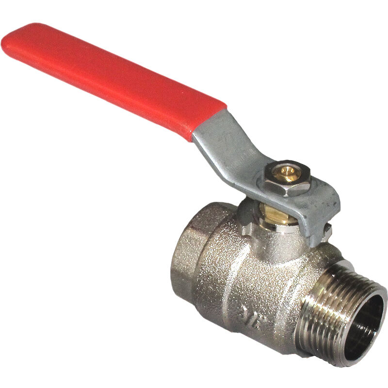 foto del prodotto energy duegi valvola a sfera con maniglia a leva a passaggio integrale m f in ottone da 3 8 , temperatura massima 150 c.