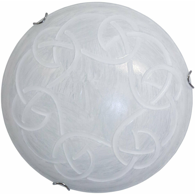foto del prodotto energy plafoniera 1xe27 ganci cromo vetro graffio bianco e ada