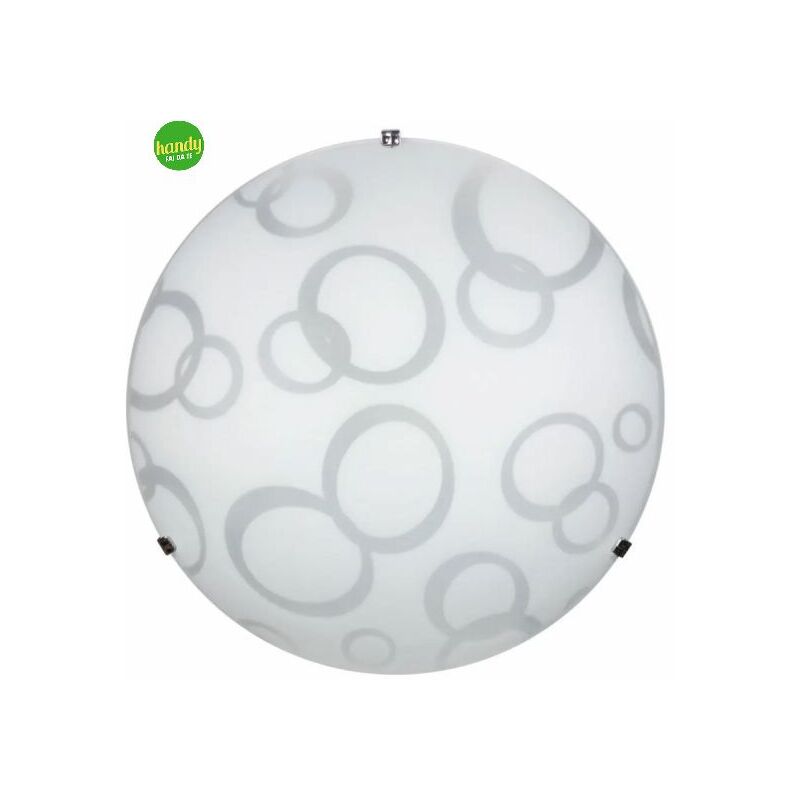 foto del prodotto energy plafoniera da interno e daria in vetro 40 cm bianca 2 x e27