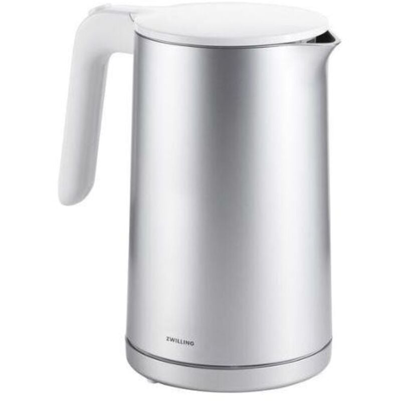 foto del prodotto enfinigy - bollitore 1,5 l, 1550-1850 w, spegnimento automatico, doppia parete, acciaio inox plastica , argento e white - zwilling