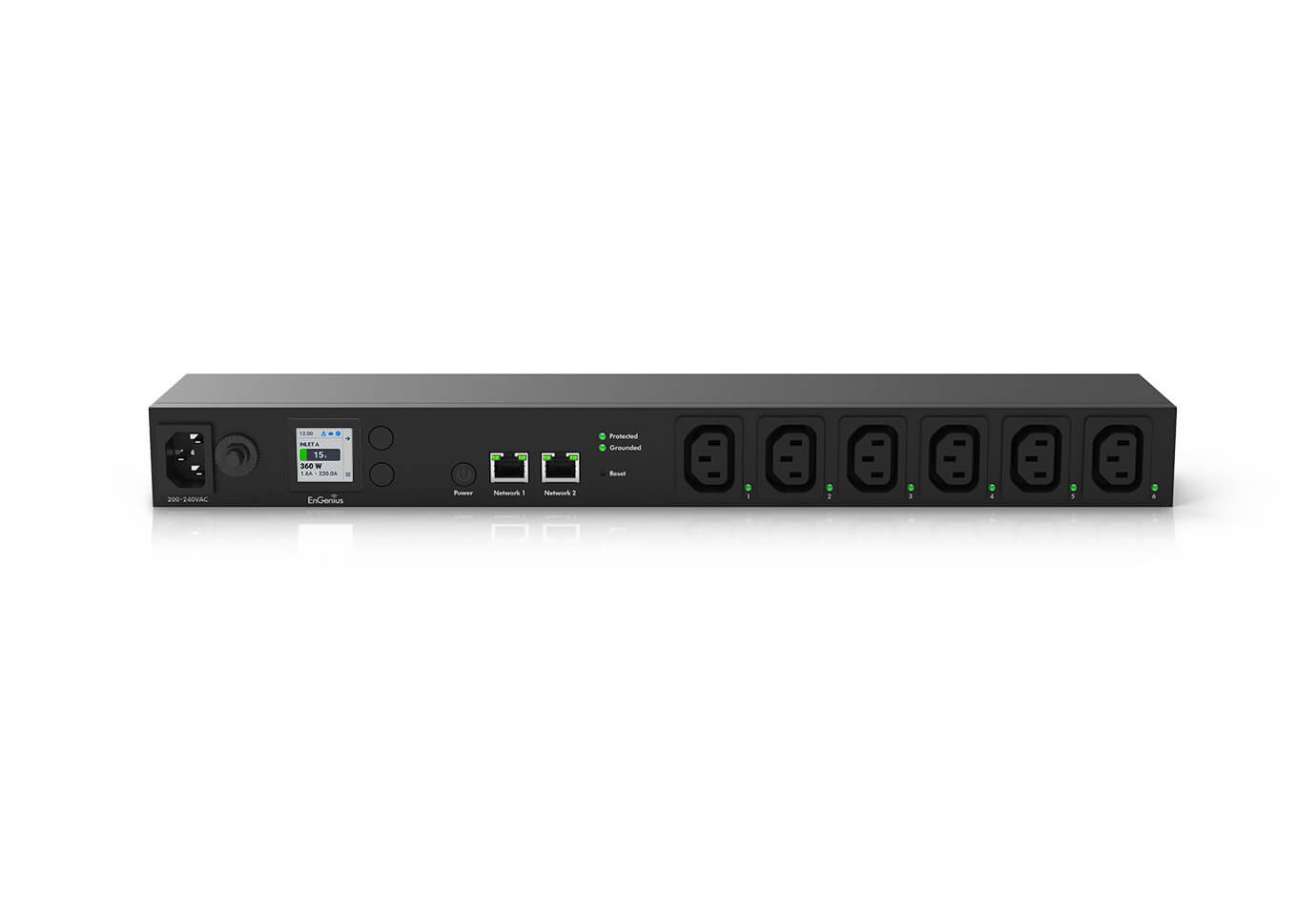foto del prodotto engenius ecp106 int unit di distribuzione dell energia pdu 6 presa e ac 1u nero