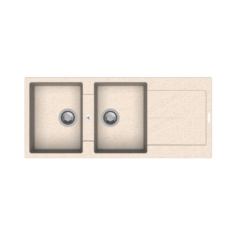 foto del prodotto enigma d200 lavello 2 vasche e gocciolatoio avena effez