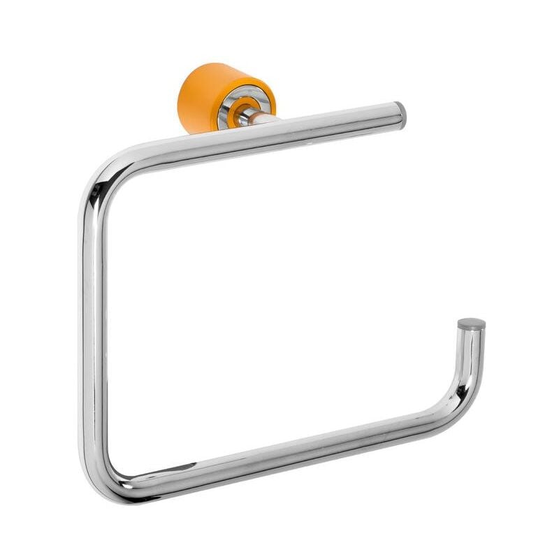 foto del prodotto enjoy color porta asciugamanianello in ottone cromato arancio metaform