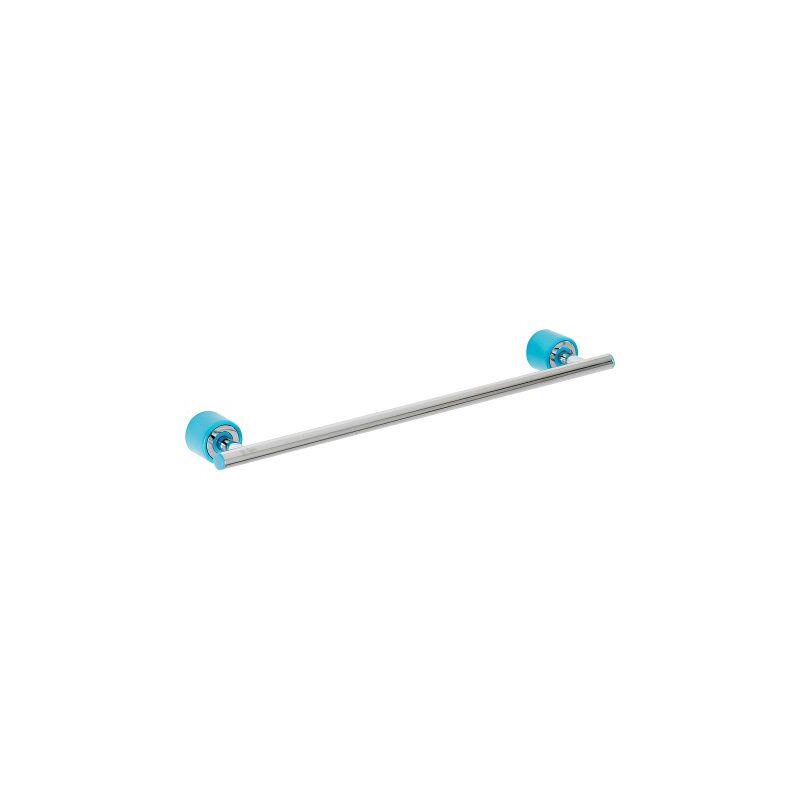 foto del prodotto enjoy color porta asciugamano 30cm in ottone cromato azzurro metaform
