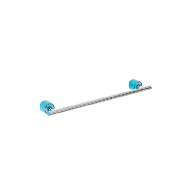 foto del prodotto enjoy color porta asciugamano 56cm in ottone cromato azzurro metaform