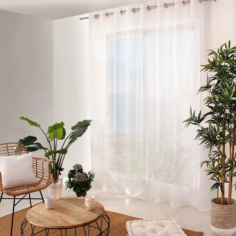 foto del prodotto enjoy home 2001bc300240 tenda sabbiato grande larghezza 300 x 240 cm con 8 occhielli, poliestere, bianco, 240 x 240 cm