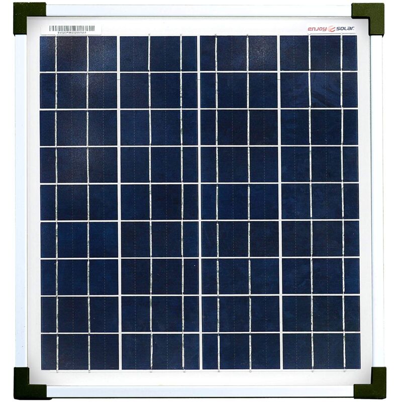 foto del prodotto enjoy solar poly 20 w 12v pannello solare policristallino modulo solare fotovoltaico ideale per camper, abitazioni da giardino, barca