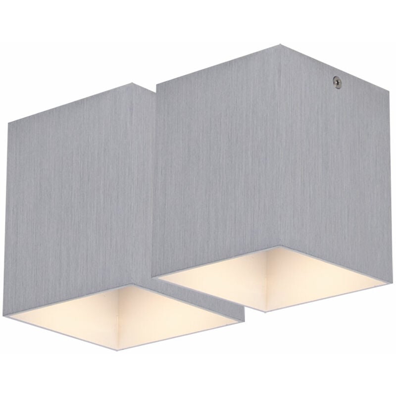 foto del prodotto ensemble de 2 spots de plafond en saillie lampes murales alu dans un ensemble comprenant des ampoules led