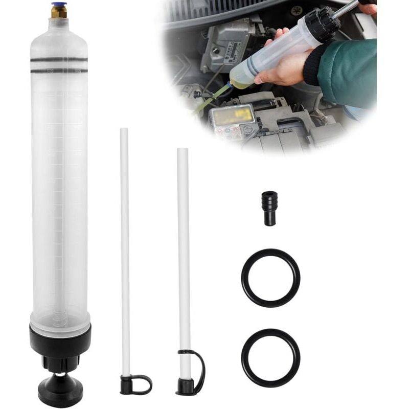 foto del prodotto ensemble de 5 pi ces de seringue huile 500cc,extracteur d huile d engrenage et d antigel de frein pompe manuelle outil, pompe de remplissage de