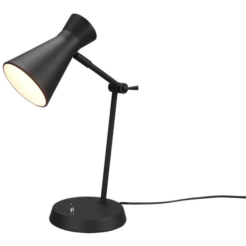 foto del prodotto enzo lampada da tavolo diffusore doppio cono metallo nero h. 50cm 1 luce attacco e27
